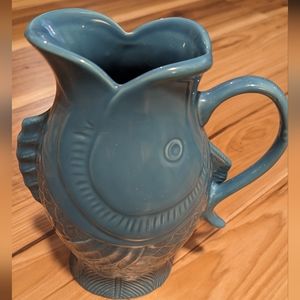 Home Essentials Vintage Fish Collection Blue Fish Pitcher